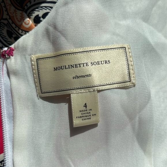 ANTHROPOLOGIE MOULINETTE SOEURS GEIDI PAISLEY PRINTED DRESS SIZE 4 - Picture 6 of 6